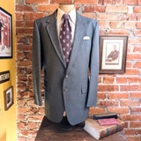 1970s Gray Polyester Suit Jacket Vintage Men's Woven Textured Grey Sport Coat labeled The JCPenney Comfort Blazer - Size 46 Long (XL)