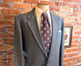 1970s Gray Polyester Suit Jacket Vintage Men's Woven Textured Grey Sport Coat labeled The JCPenney Comfort Blazer - Size 46 Long (XL)