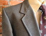 1970s Gray Polyester Suit Jacket Vintage Men's Woven Textured Grey Sport Coat labeled The JCPenney Comfort Blazer - Size 46 Long (XL)