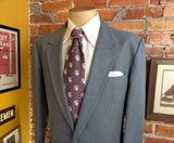 1970s Gray Polyester Suit Jacket Vintage Men's Woven Textured Grey Sport Coat labeled The JCPenney Comfort Blazer - Size 46 Long (XL)
