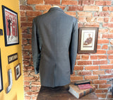 1970s Gray Polyester Suit Jacket Vintage Men's Woven Textured Grey Sport Coat labeled The JCPenney Comfort Blazer - Size 46 Long (XL)