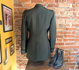 1970s U.S. Military Officer's Uniform Vintage Men's Green Polyester United States Army Jacket by Patriot Weintraub Bros. - Size 40L (MEDIUM)
