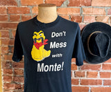 1980s Vintage Monte Alban Mezcal Screen Stars "Don’t Mess With Monte" Tequila Worm Advertising T-shirt - Size MEDIUM