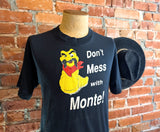 1980s Vintage Monte Alban Mezcal Screen Stars "Don’t Mess With Monte" Tequila Worm Advertising T-shirt - Size MEDIUM