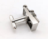 1960s Horse Head Cufflinks & Tie Clip Men's Vintage Silver Tone Metal and Pewter Cuff Links and Tie Clasp with by Shields