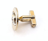 1960s SWANK Shriner Cufflinks Gold Tone Metal and Enamel Men's Vintage Masonry, Masonic Cufflink Set by Swank Inc.