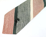 1970s COUNTESS MARA Tie Men's Vintage Disco Era 70s Striped Woven Green, White & Red Necktie by Countess Mara, New York