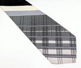 1970s Gray, Black & White Necktie Men's Vintage Super Wide Disco Era Polyester Tie by Richman Brothers