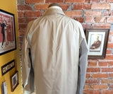 1960s-70s Men's Vintage London Fog Overcoat Light Khaki All Weather Coat with removeable Winter Pile Lining - Size 40 Long (MEDIUM)