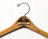 Lot of 3 1950s-60s Vintage Wood Hangers Mad Men Era Advertising Clothes Hangers for Suit Coat Pants Wishbone Clothing Store Hanger LOT #1