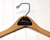 Lot of 3 1950s-60s Vintage Wood Hangers Mad Men Era Advertising Clothes Hangers for Suit Coat Pants Wishbone Clothing Store Hanger LOT #2