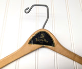 Lot of 3 1950s-60s Vintage Wood Hangers Mad Men Era Advertising Clothes Hangers for Suit Coat Pants Wishbone Clothing Store Hanger LOT #3