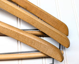 Lot of 3 1950s-60s Vintage Wood Hangers Mad Men Era Advertising Clothes Hangers for Suit Coat Pants Wishbone Clothing Store Hanger LOT #4