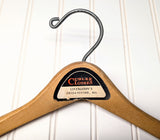 Lot of 3 1950s-60s Vintage Wood Hangers Mad Men Era Advertising Clothes Hangers for Suit Coat Pants Wishbone Clothing Store Hanger LOT #4