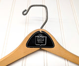 Lot of 3 1950s-60s Vintage Wood Hangers Mad Men Era Advertising Clothes Hangers for Suit Coat Pants Wishbone Clothing Store Hanger LOT #4