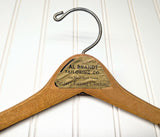 Lot of 3 1950s-60s Vintage Wood Hangers Mad Men Era Advertising Clothes Hangers for Suit Coat Pants Wishbone Clothing Store Hanger LOT #4