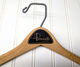 Lot of 3 1950s-60s Vintage Wood Hangers Mad Men Era Advertising Clothes Hangers for Suit Coat Pants Wishbone Clothing Store Hanger LOT #5