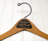 Lot of 3 1950s-60s Vintage Wood Hangers Mad Men Era Advertising Clothes Hangers for Suit Coat Pants Wishbone Clothing Store Hanger LOT #5