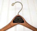 Lot of 3 1950s-60s Vintage Wood Hangers Mad Men Era Advertising Clothes Hangers for Suit Coat Pants Wishbone Clothing Store Hanger LOT #5