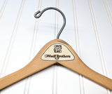 Lot of 3 1950s-60s Vintage Wood Hangers Mad Men Era Advertising Clothes Hangers for Suit Coat Pants Wishbone Clothing Store Hanger LOT #6