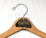 Lot of 3 1950s-60s Vintage Wood Hangers Mad Men Era Advertising Clothes Hangers for Suit Coat Pants Wishbone Clothing Store Hanger LOT #6
