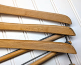 Lot of 3 1950s-60s Vintage Wood Hangers Mad Men Era Advertising Clothes Hangers for Suit Coat Pants Wishbone Clothing Store Hanger LOT #7