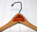 Lot of 3 1950s-60s Vintage Wood Hangers Mad Men Era Advertising Clothes Hangers for Suit Coat Pants Wishbone Clothing Store Hanger LOT #7