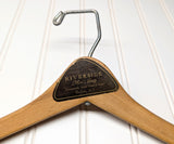 Lot of 3 1950s-60s Vintage Wood Hangers Mad Men Era Advertising Clothes Hangers for Suit Coat Pants Wishbone Clothing Store Hanger LOT #7