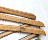 Lot of 3 1950s-60s Vintage Wood Hangers Mad Men Era Advertising Clothes Hangers for Suit Coat Pants Wishbone Clothing Store Hanger LOT #8
