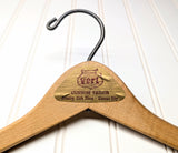 Lot of 3 1950s-60s Vintage Wood Hangers Mad Men Era Advertising Clothes Hangers for Suit Coat Pants Wishbone Clothing Store Hanger LOT #8