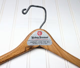 Lot of 3 1950s-60s Vintage Wood Hangers Mad Men Era Advertising Clothes Hangers for Suit Coat Pants Wishbone Clothing Store Hanger LOT #9