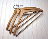 Lot of 3 1950s-60s Vintage Wood Hangers Mad Men Era Advertising Clothes Hangers for Suit Coat Pants Wishbone Clothing Store Hanger LOT #10