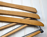 Lot of 3 1950s-60s Vintage Wood Hangers Mad Men Era Advertising Clothes Hangers for Suit Coat Pants Wishbone Clothing Store Hanger LOT #10