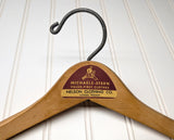 Lot of 3 1950s-60s Vintage Wood Hangers Mad Men Era Advertising Clothes Hangers for Suit Coat Pants Wishbone Clothing Store Hanger LOT #11