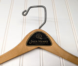 Lot of 3 1950s-60s Vintage Wood Hangers Mad Men Era Advertising Clothes Hangers for Suit Coat Pants Wishbone Clothing Store Hanger LOT #12