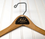 Lot of 3 1950s-60s Vintage Wood Hangers Mad Men Era Advertising Clothes Hangers for Suit Coat Pants Wishbone Clothing Store Hanger LOT #12