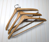 Lot of 3 1950s-60s Vintage Wood Hangers Mad Men Era Advertising Clothes Hangers for Suit Coat Pants Wishbone Clothing Store Hanger LOT #14