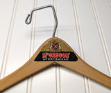 Lot of 3 1950s-60s Vintage Wood Hangers Mad Men Era Advertising Clothes Hangers for Suit Coat Pants Wishbone Clothing Store Hanger LOT #14