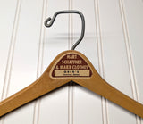 Lot of 3 1950s-60s Vintage Wood Hangers Mad Men Era Advertising Clothes Hangers for Suit Coat Pants Wishbone Clothing Store Hanger LOT #14