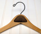 Lot of 3 1950s-60s Vintage Wood Hangers Mad Men Era Advertising Clothes Hangers for Suit Coat Pants Wishbone Clothing Store Hanger LOT #15