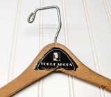 Lot of 3 1950s-60s Vintage Wood Hangers Mad Men Era Advertising Clothes Hangers for Suit Coat Pants Wishbone Clothing Store Hanger LOT #15