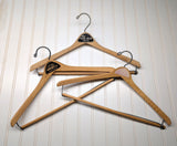 Lot of 3 1950s-60s Vintage Wood Hangers Mad Men Era Advertising Clothes Hangers for Suit Coat Pants Wishbone Clothing Store Hanger LOT #16