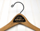 Lot of 3 1950s-60s Vintage Wood Hangers Mad Men Era Advertising Clothes Hangers for Suit Coat Pants Wishbone Clothing Store Hanger LOT #16