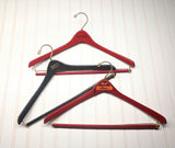 Lot of 3 1950s-60s Vintage Painted Wood Hangers Mad Men Advertising Clothes Hangers Suit Coat Pants Wishbone Clothing Store Hanger LOT #17