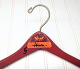 Lot of 3 1950s-60s Vintage Painted Wood Hangers Mad Men Advertising Clothes Hangers Suit Coat Pants Wishbone Clothing Store Hanger LOT #17