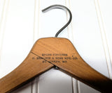 Lot of 4 Early 1900s Vintage Wood Hangers Advertising Clothes Hangers for Suit Coat Pants Clothing Store, Hotel & Laundry Hanger LOT #18