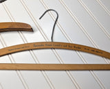 Lot of 4 Early 1900s Vintage Wood Hangers Advertising Clothes Hangers for Suit Coat Pants Clothing Store, Hotel & Laundry Hanger LOT #18