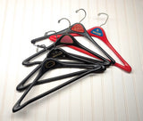 Lot of 5 1960s-70s Vintage Advertising Hangers Mad Men Era Clothes Hangers Suit Coat Pants Wishbone Plastic Clothing Store Hanger LOT #19