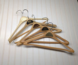 Lot of 5 1960s-70s Vintage Advertising Hangers Mad Men Era Clothes Hangers Suit Coat Pants Wishbone Plastic Clothing Store Hanger LOT #22