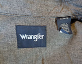 2000s Vintage Heather Gray Wrangler Western Shirt Men's Cowboy Style Long Sleeve Pearl Snap Shirt - Size XL